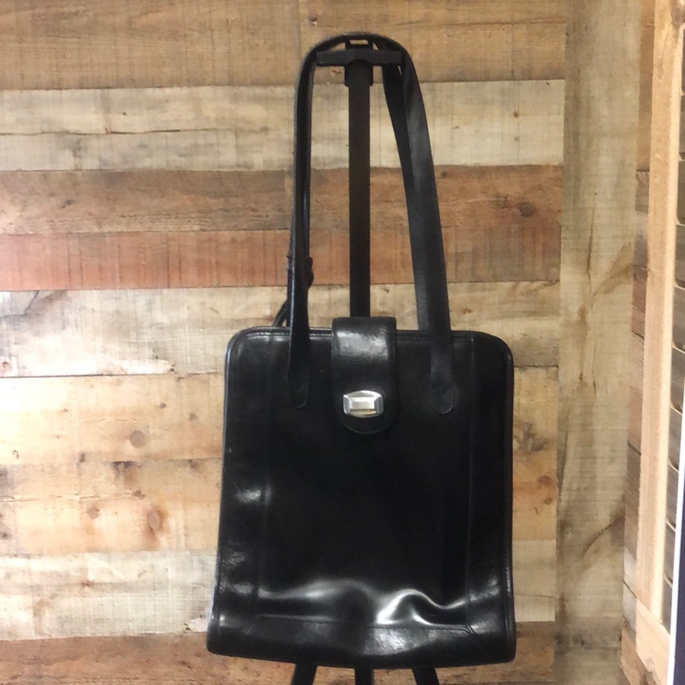 Brighton Black Leather Handbag